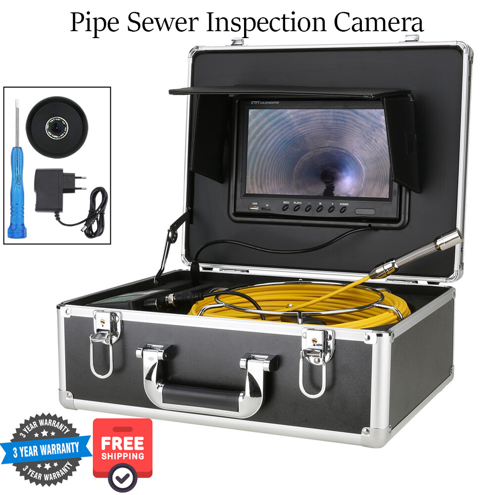 Sewer Camera 17MM 9" IPS Screen Pipeline Inspection Camera with DVR Function