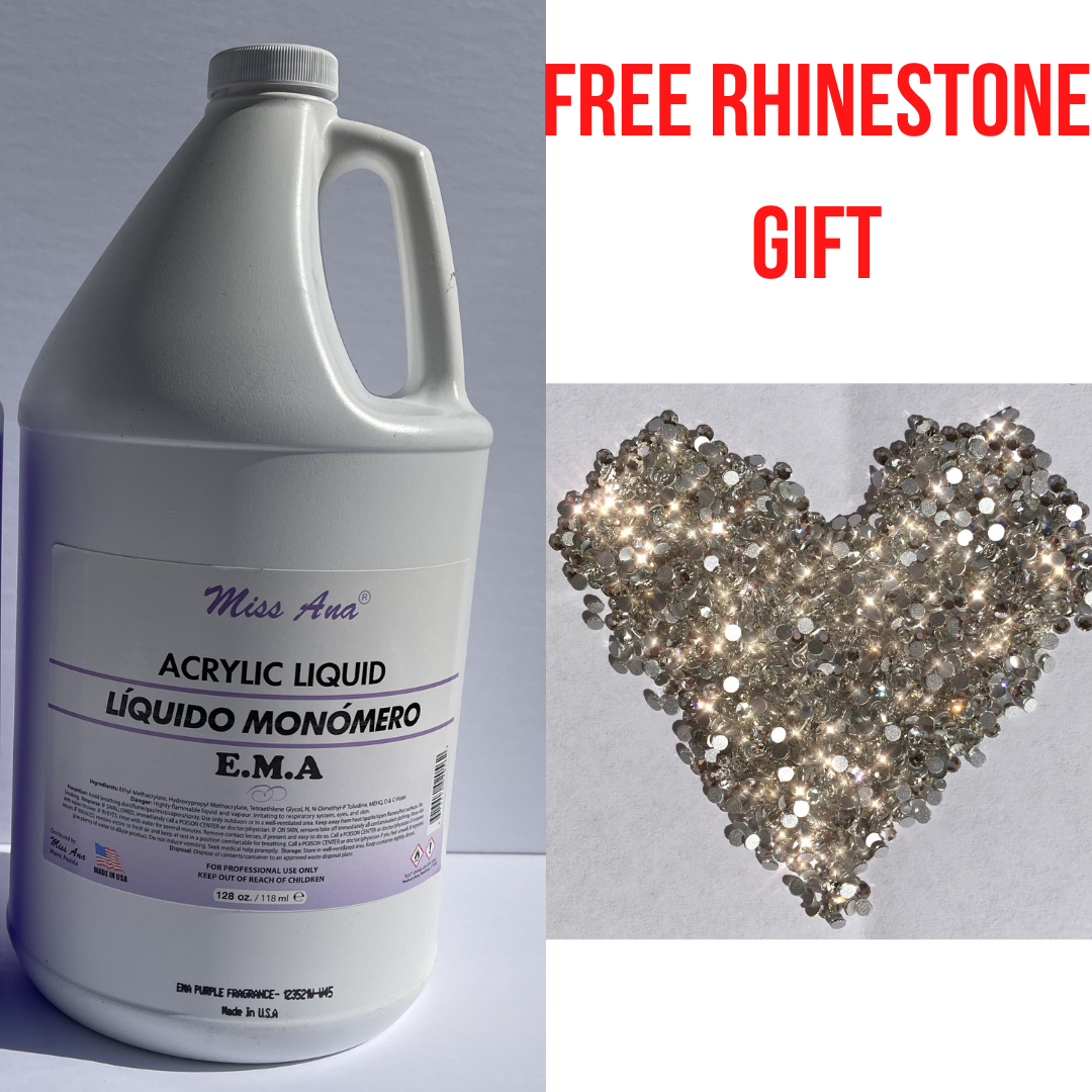 ACRYLIC LIQUID MONOMER PROFESSIONAL ACRYLIC NAIL SYSTEM 1 GALLON/ 128 OZ EMA