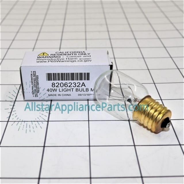 Whirlpool Microwave light bulb 8206232A