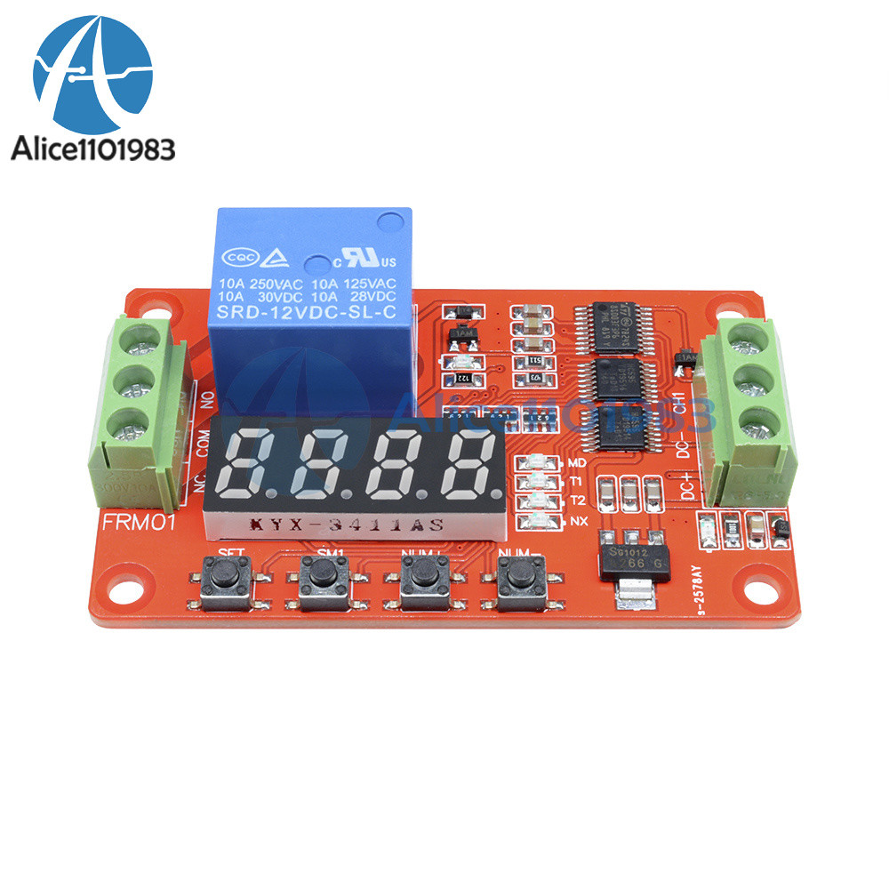 12V Automation Delay Multifunction Self-lock Relay Cycle Timer Module PLC Home