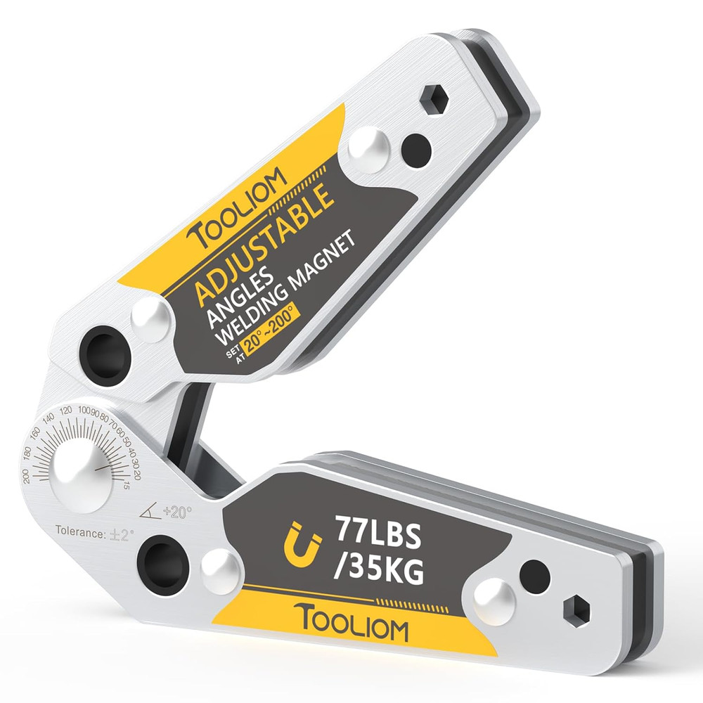 Adjustable Angle 20°-200° Welding Magnets,Magnetic Pull Force 77 Lbs Welding Hol
