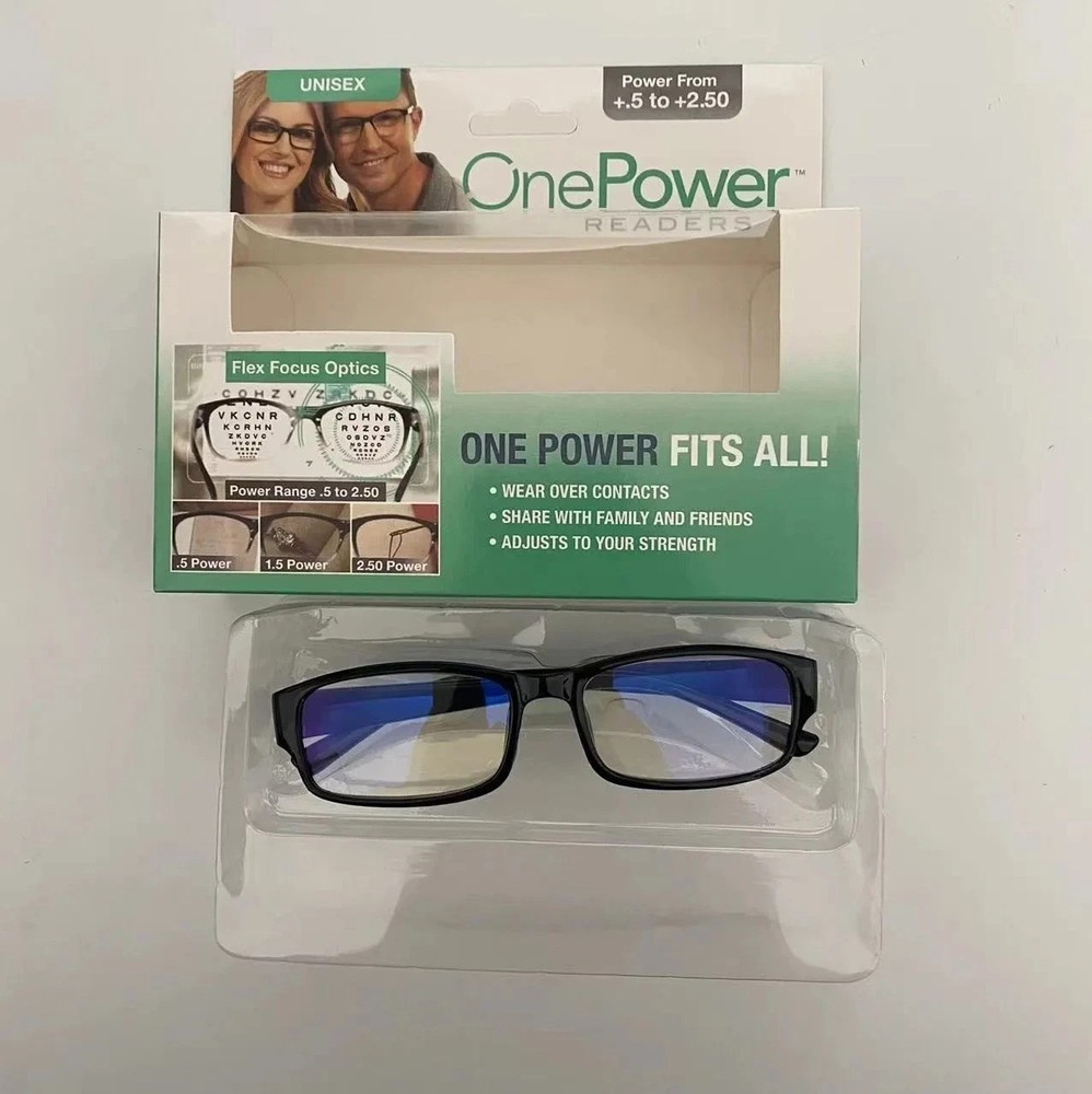 Reading Glasses Auto Adjust Focus One Power Readers Adjustable Range +2.0 USA