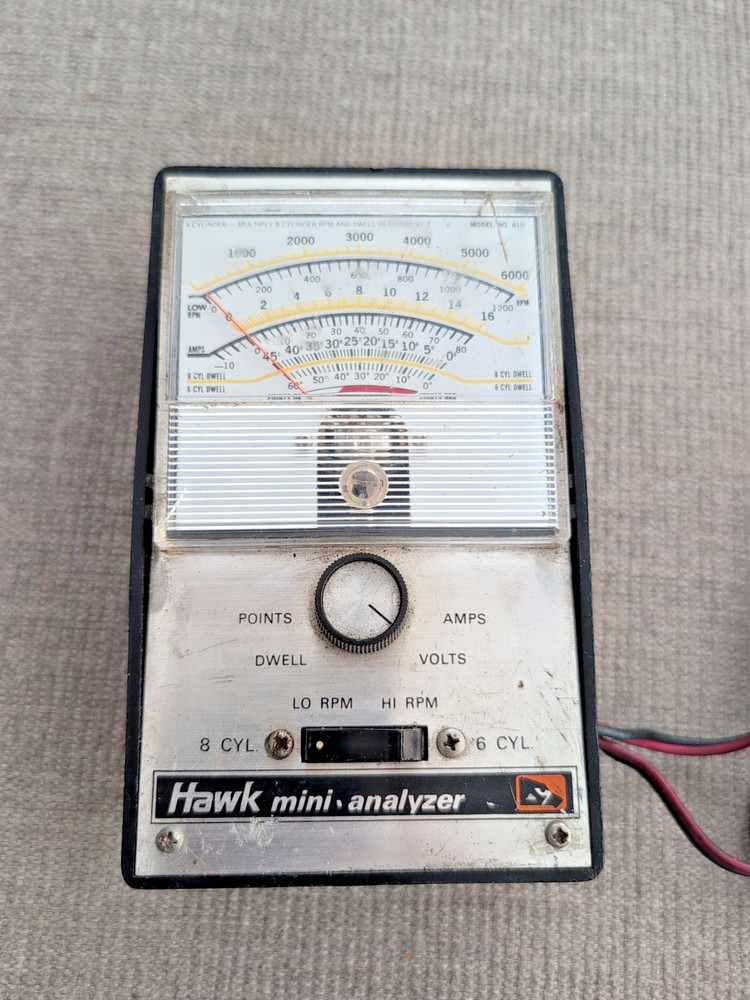 Vintage Hawk Model 610 Mini-Analyzer - Engine Diagnostic Tool - TESTED & WORKING