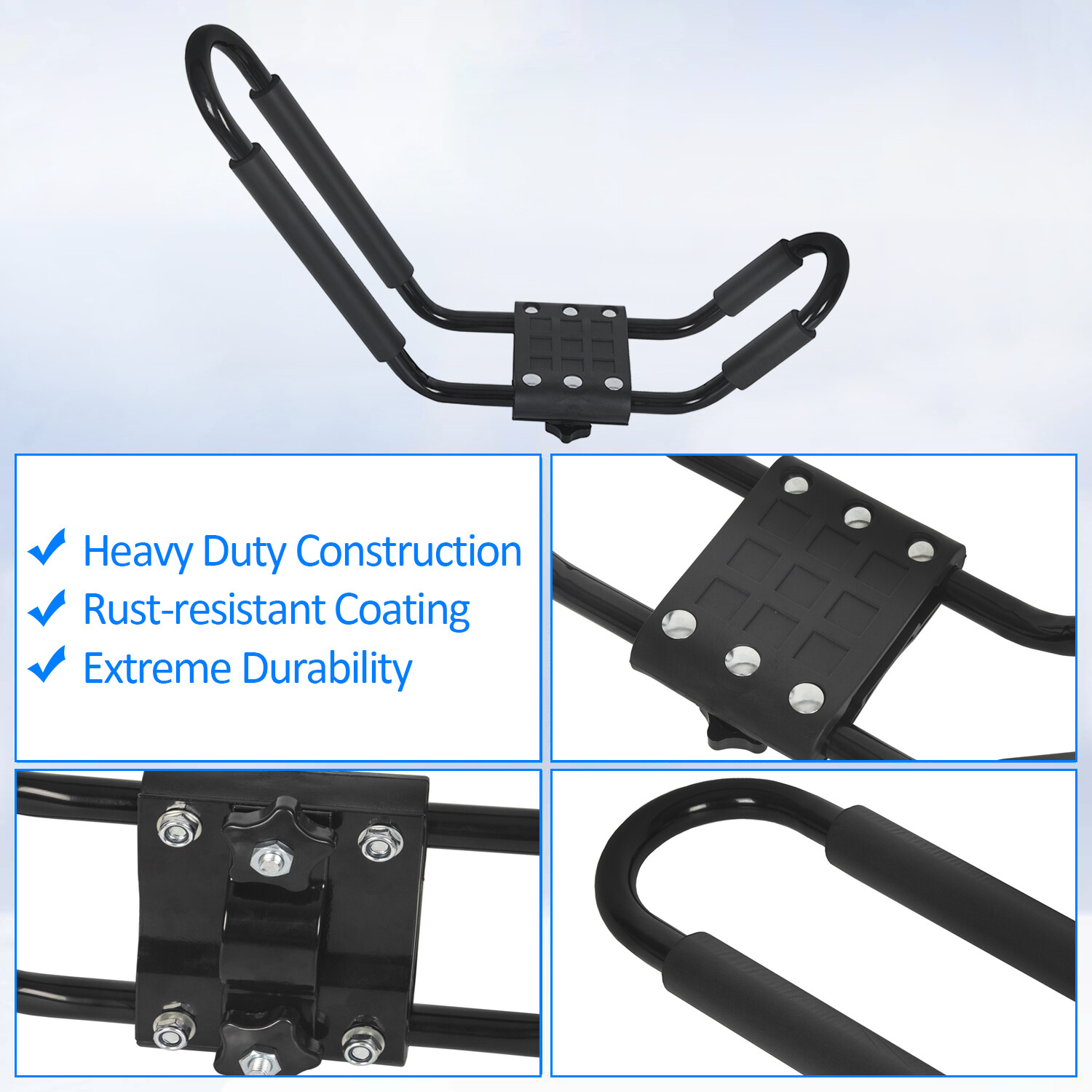 2 pairs Canoe Boat Kayak Roof Rack Car SUV Truck Top Mount Carrier J Cross Bar