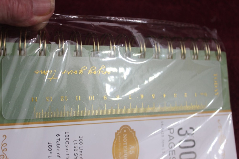 A5 Notebook Spiral Journal 300 Lined Pages - 5.7" x 8.4" - Green