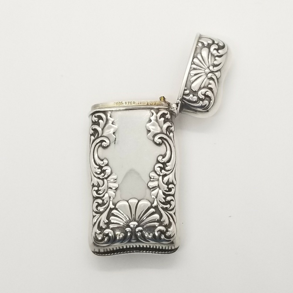 Antique Frank Whiting EUC Sterling Silver Match Safe Vesta Case