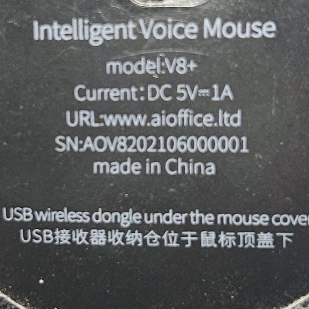 V8+ Intelligent Voice Control Wireless Smart Mouse Rechargeable Teated & Works