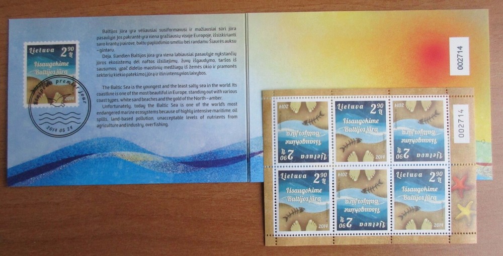 Lithuania - 2014 "Protect the Baltic Sea" Booklet