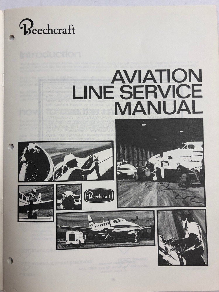 Beechcraft Aviation Line Service Manual 1977 Original