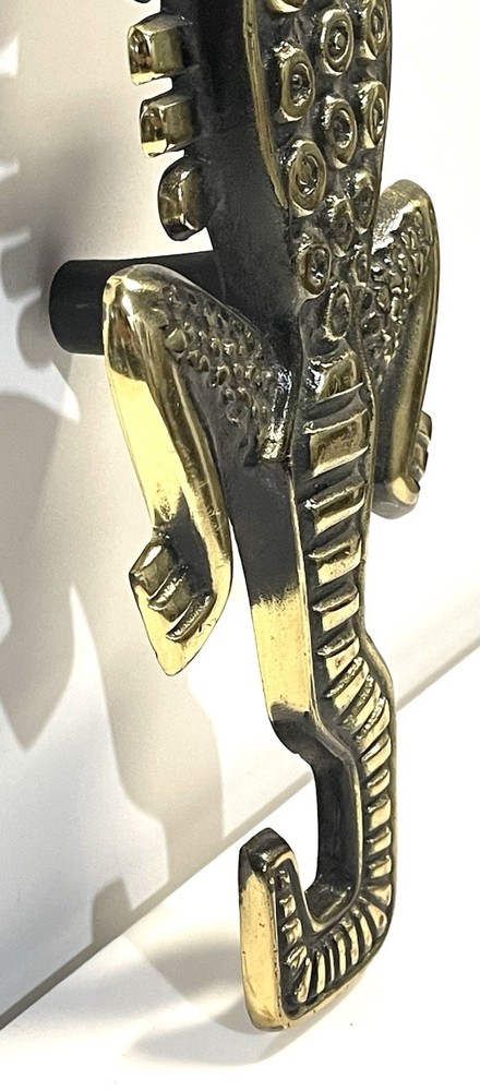 Vintage Brass And Metal Crocodile Door Pull Handle