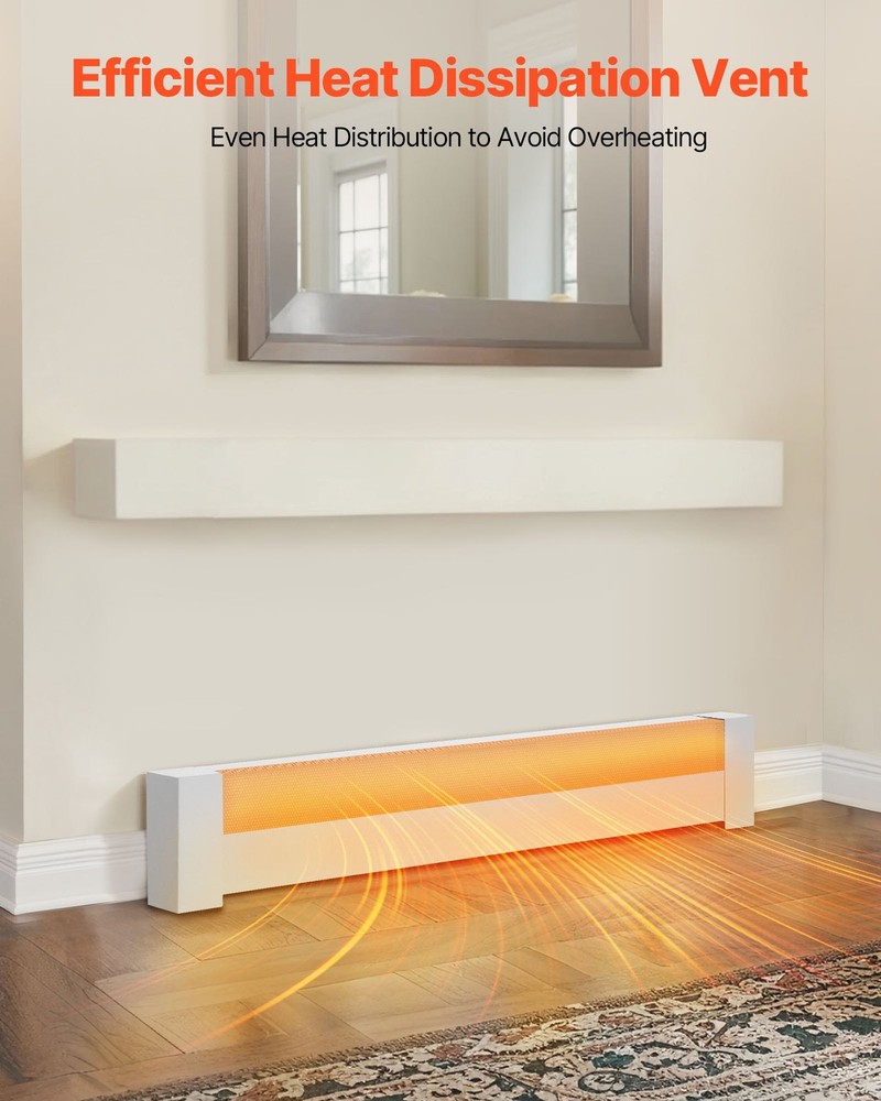 VEVOR Baseboard Heater Covers, Basic Series 4 ft Standard Electric Heating Unit
