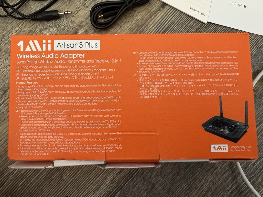 B03 Plus Bluetooth 5.0 Transmitter Receiver for TV, HiFi Wireless Audio Adapter