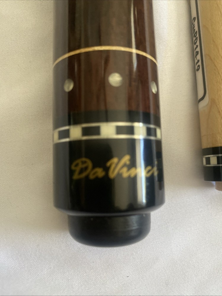 Da Vinci Pool Que Brown Handle, Single Diamond Decal 19 Oz