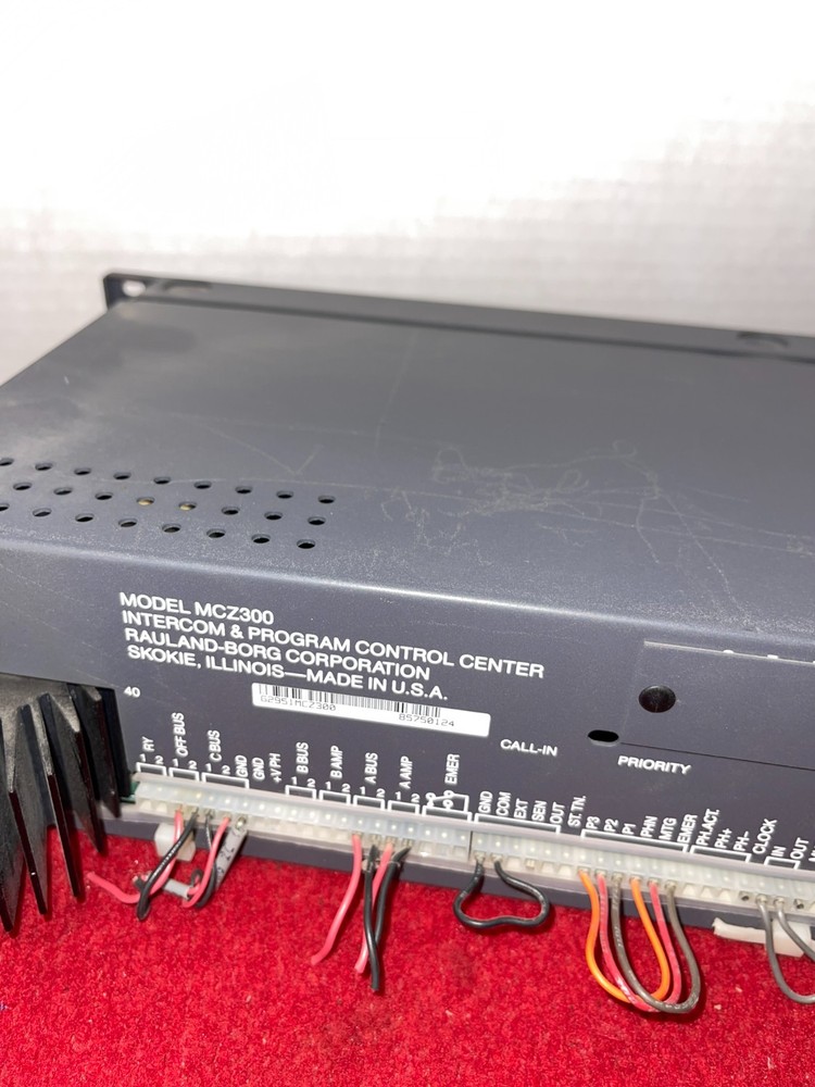 Rauland Borg MCZ300 Intercom & Program Control Center Whs1