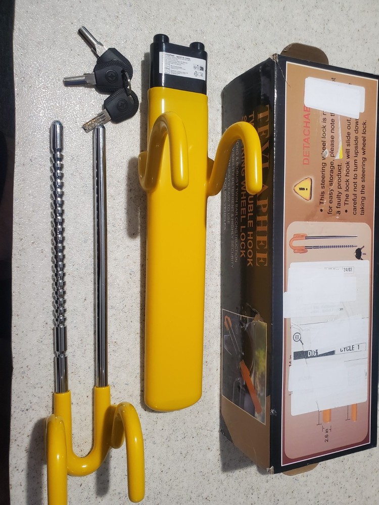 Tevlaphee Steering Wheel Lock Twin Bar