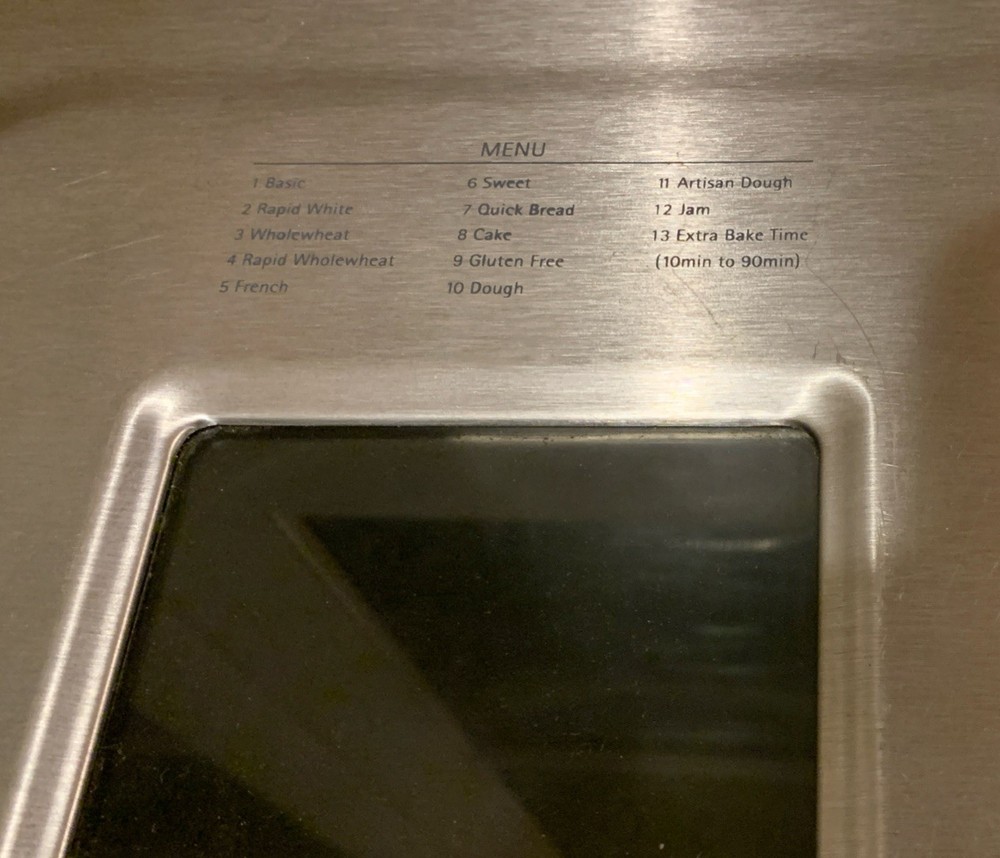 Kenmore Breadmaker 2-lb Bread Machine Stainless Steel Model 100.1293480A