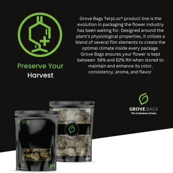Grove Bags - TerpLoc Curing & Storage Bags - 1/4 Pound 10 pack - MADE IN THE USA