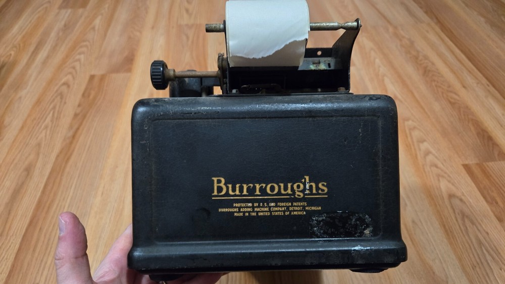 VINTAGE Burroughs Key Driven Calculator Adding Machine Register AS IS FOR REPAIR