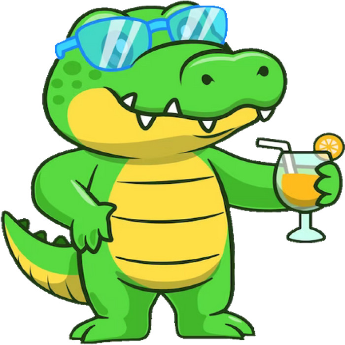 30 Custom Summer Time Crocodile Personalized Address Labels