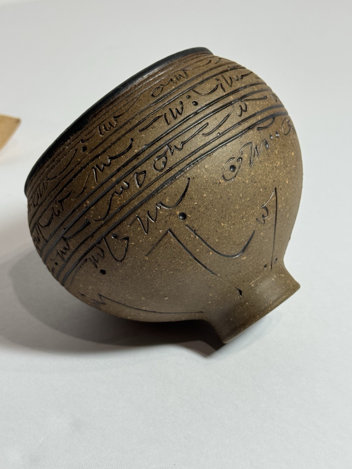 J Edward Barker Signed 1988 SCRYPT Line Studio Art Pottery Stoneware Sculpture