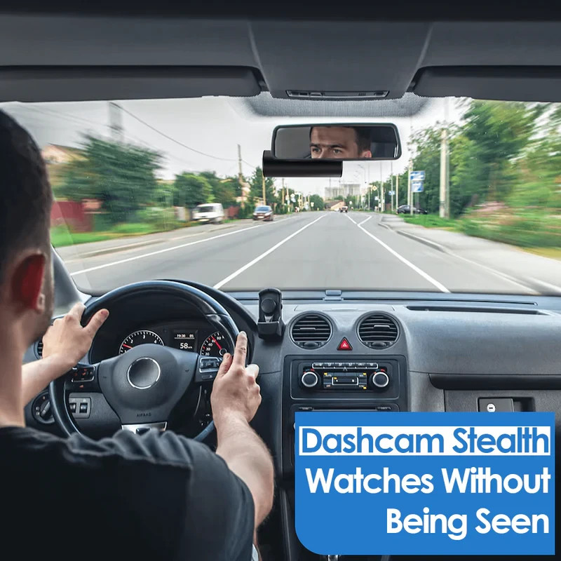 Dash Cam Stealth – 2K Front & Rear, Screenless, Wi-Fi/App, G-Sensor,Night Vision