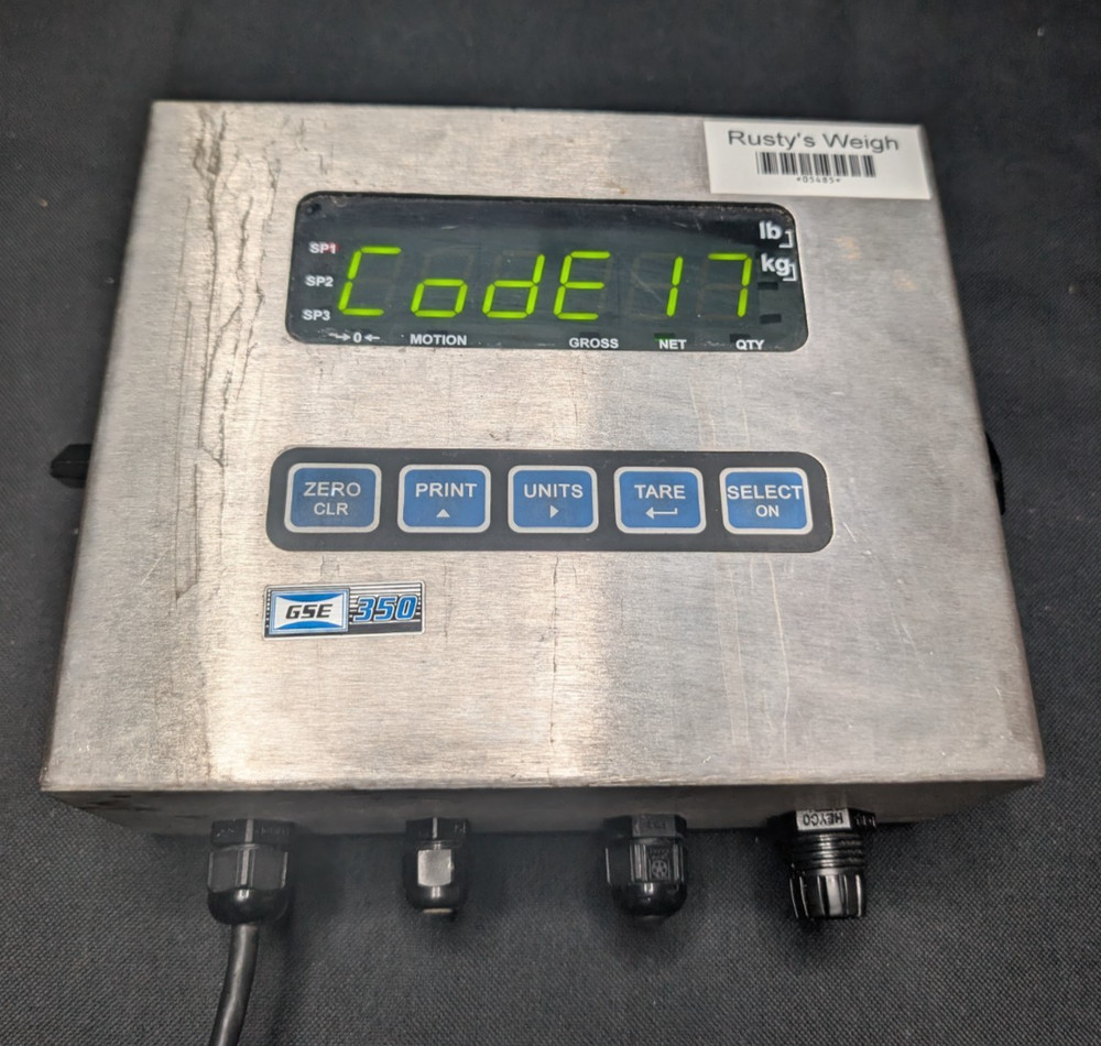 GSE Scale Systems Model 350 200350-00010 Code 17 As-IS