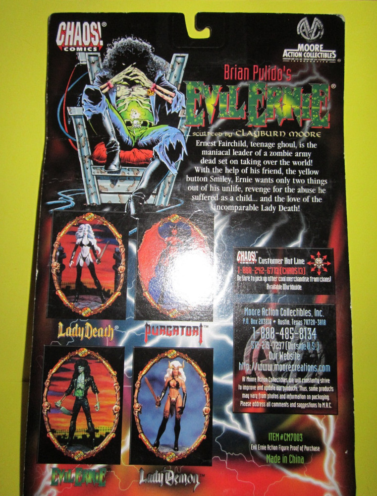 Chaos! Comics Brian Pulido s EVIL ERNIE Standard & GITD Wizard Variant 1997