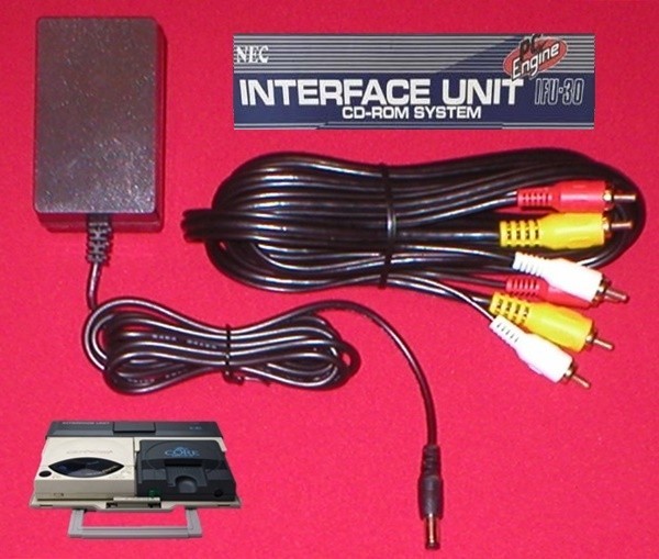 9V AC Adapter Power Supply & AV Cable for PC Engine Interface Unit IFC-30 NEW