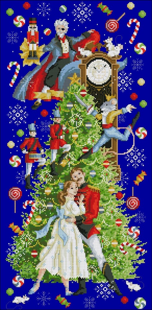 The Nutcracker Christmas Cross Stitch Pattern Chart Xmas Noel Fairy Tale