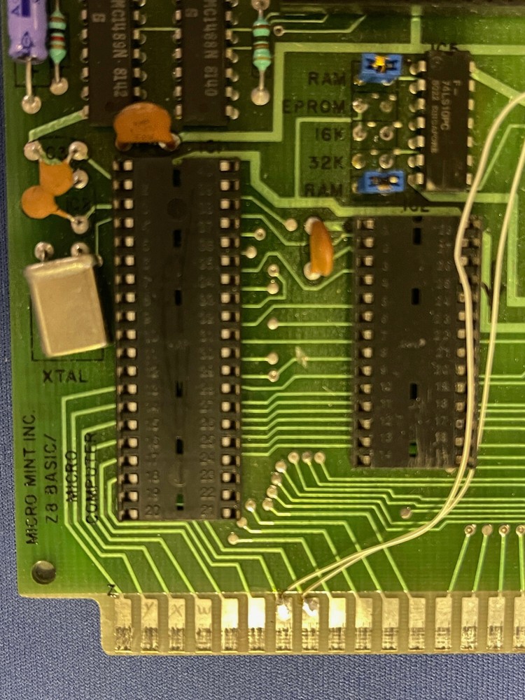 Z8 BASIC MICRO COMPUTER MICROMINT + IC'S CIRCUIT CELLER CIARCIA ITEM#2