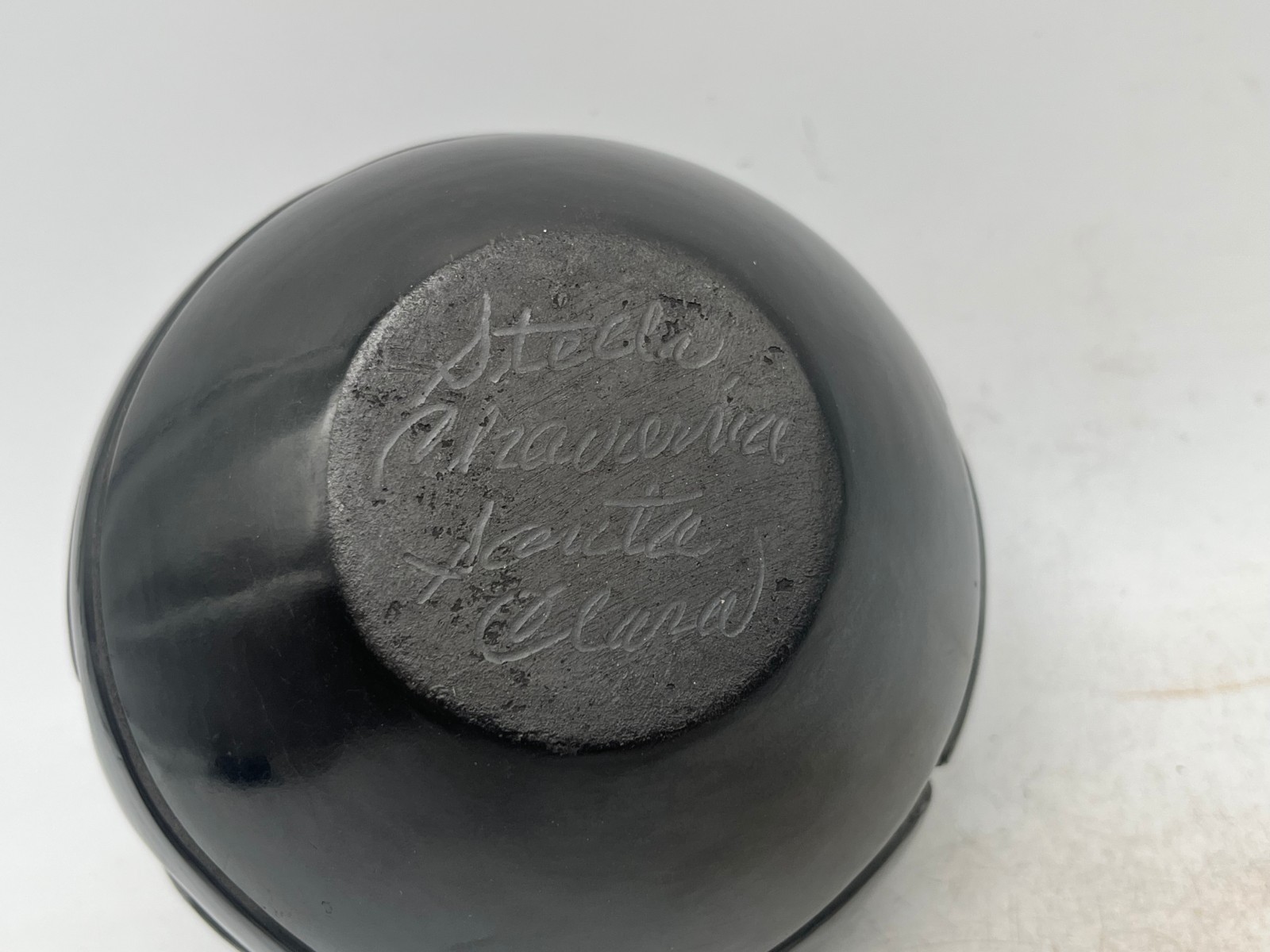 Native American Santa Clara Pottery Bowl Stella Chavaria