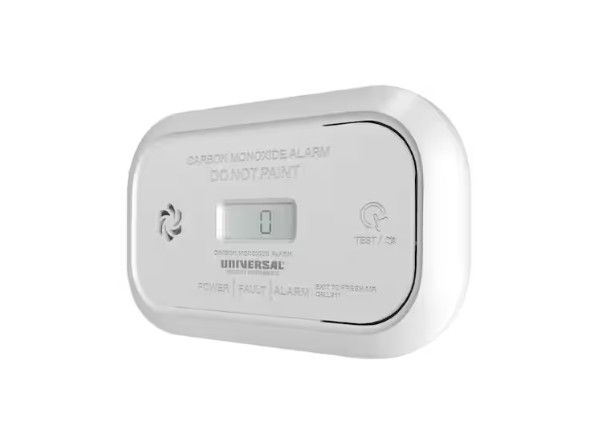 USI AA Battery Powered Carbon Monoxide Detector with Digital Display NEW