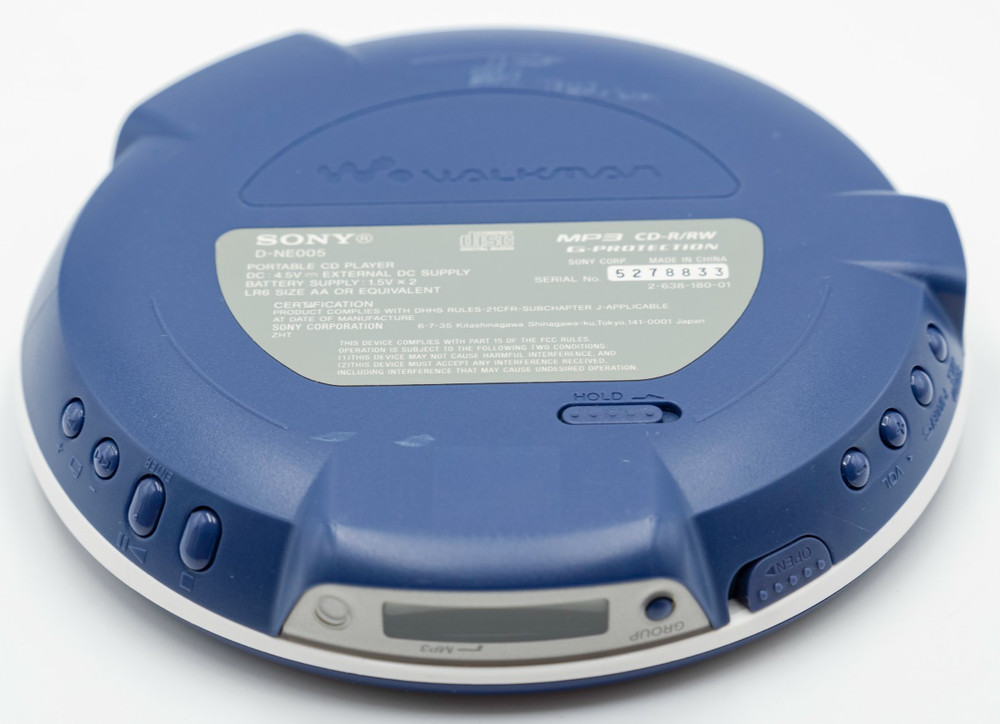 Sony Walkman D-NE005 Blue Portable MP3/CD Player