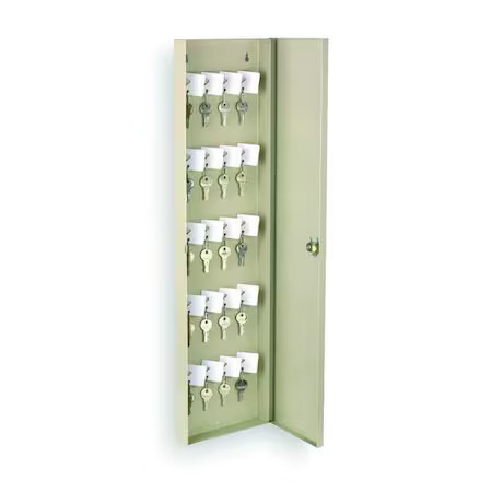 Key Control Cabinet, Steel, Beige, 50 Key Capacity, 2Net3