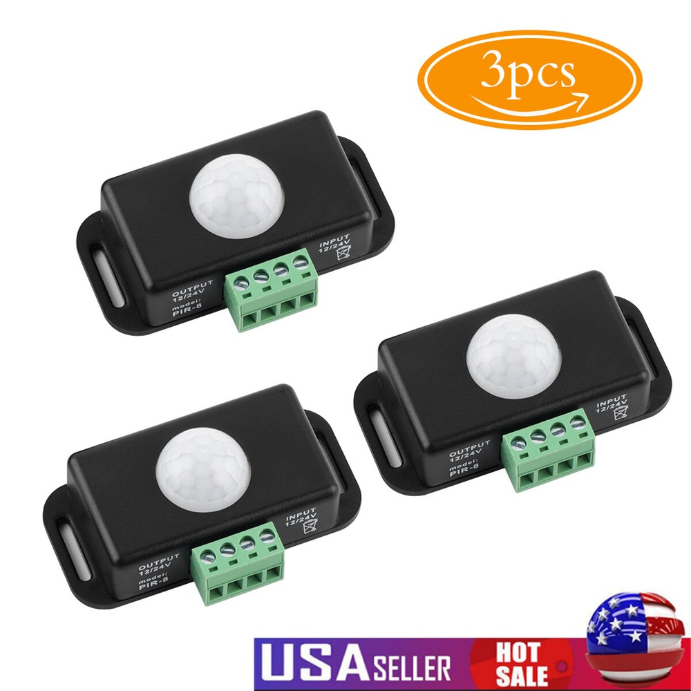 DC 12V-24V 8M Automatic Infrared PIR Motion Sensor Detector Switch For LED Light