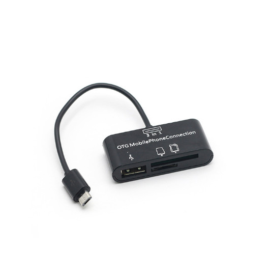 Multifunctional Memory Card Reader 3 IN 1 Micro-USB TF SD Card OTG Card Reader