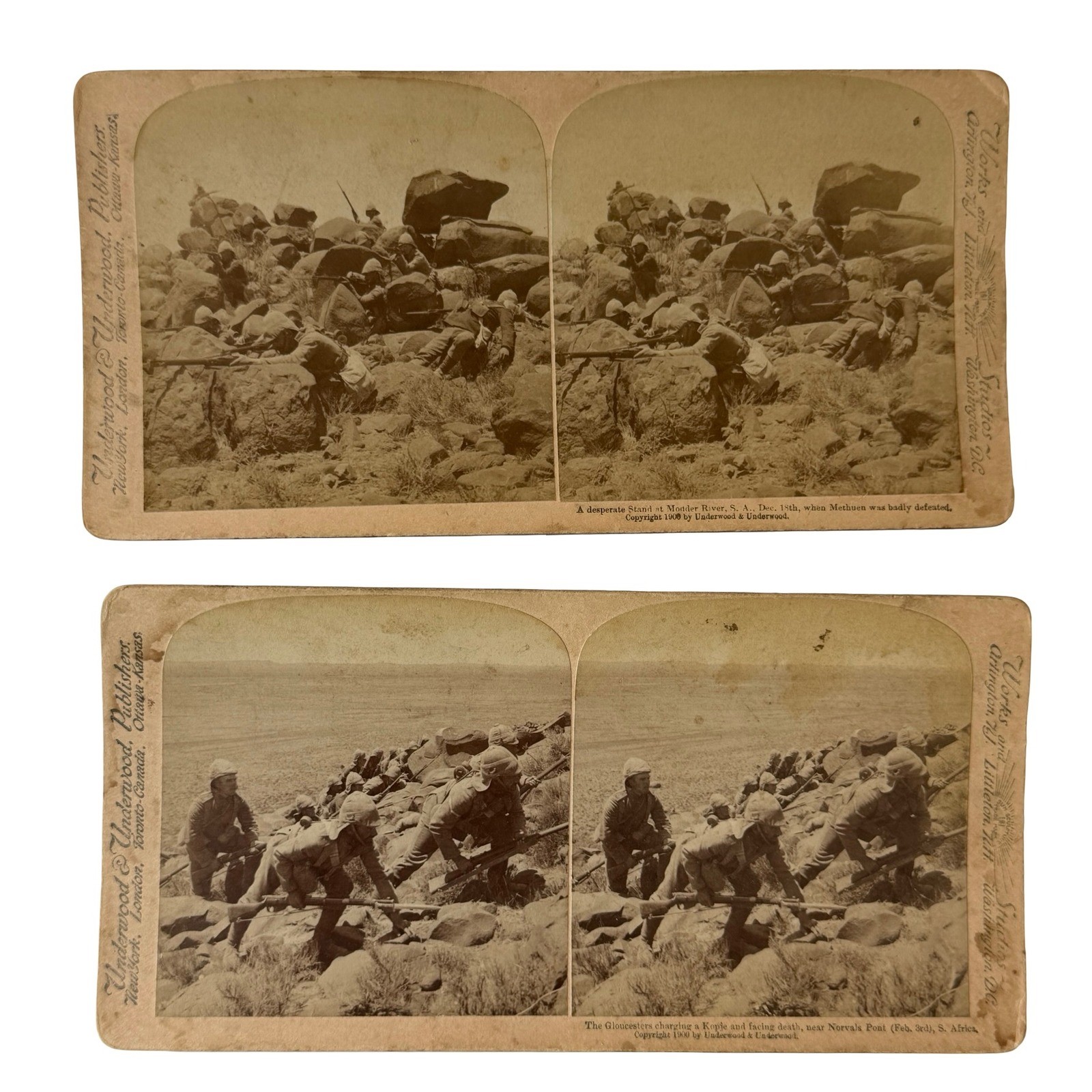 Lot of 14 Antique Stereoview Boer War Boxer Rebellion China Underwood Kilburn