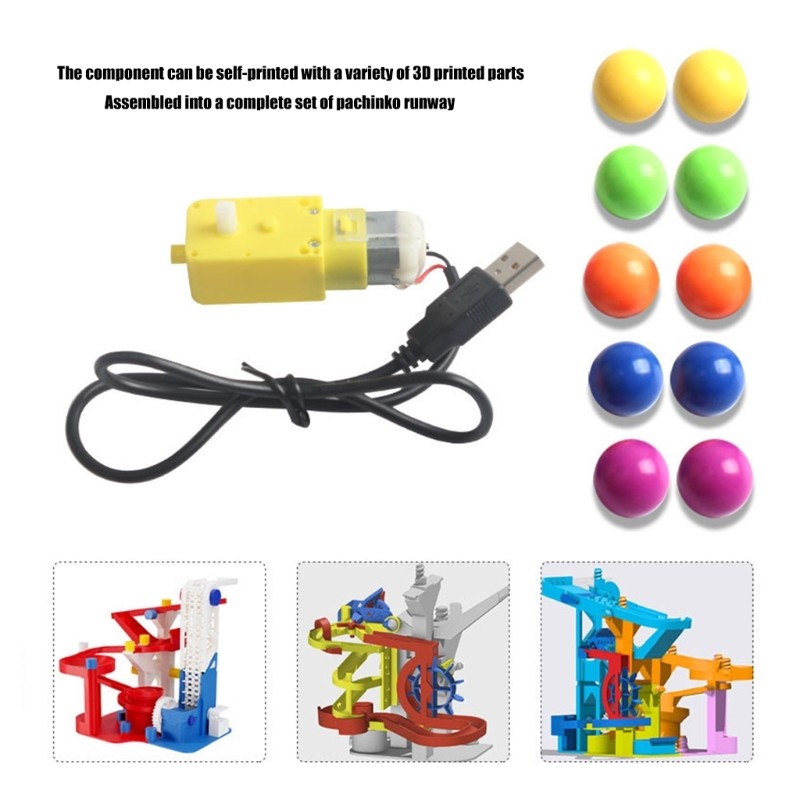 Pinballs Runways Model 3D Printing Mechanical Pendulum Clock Metal Spring