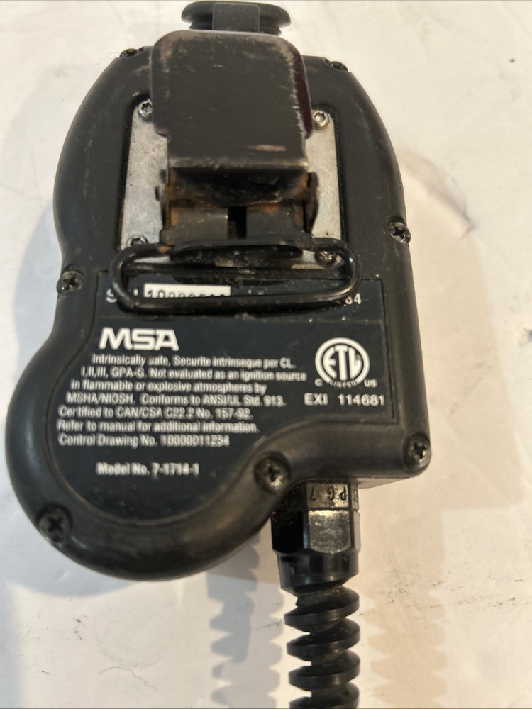 MSA MN 7-1714-1 Shoulder Mic. Works