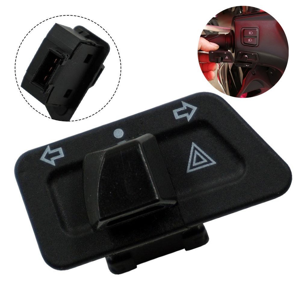 Plastic Turn Signal Switch Switch Button 3 Pin Accessories Black Double Flash
