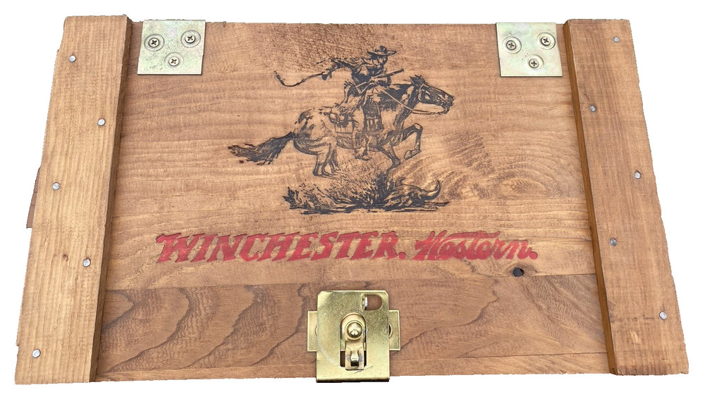 Winchester Repeating Arms Co. Empty Wooden Ammunition Box with Locking Latch