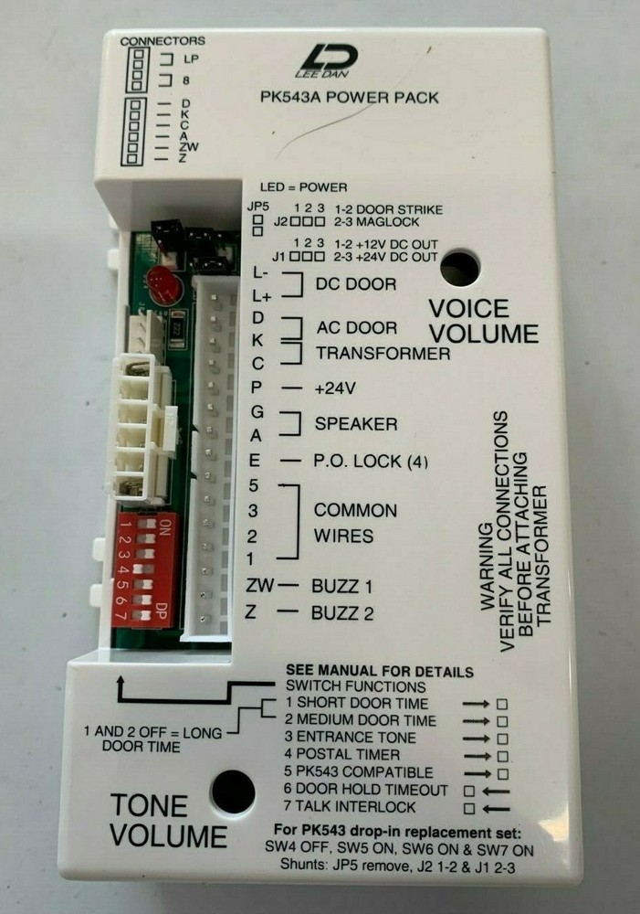 Lee Dan PK-543A 5-4-3 Wire Apartment Intercom Amplifier NEW