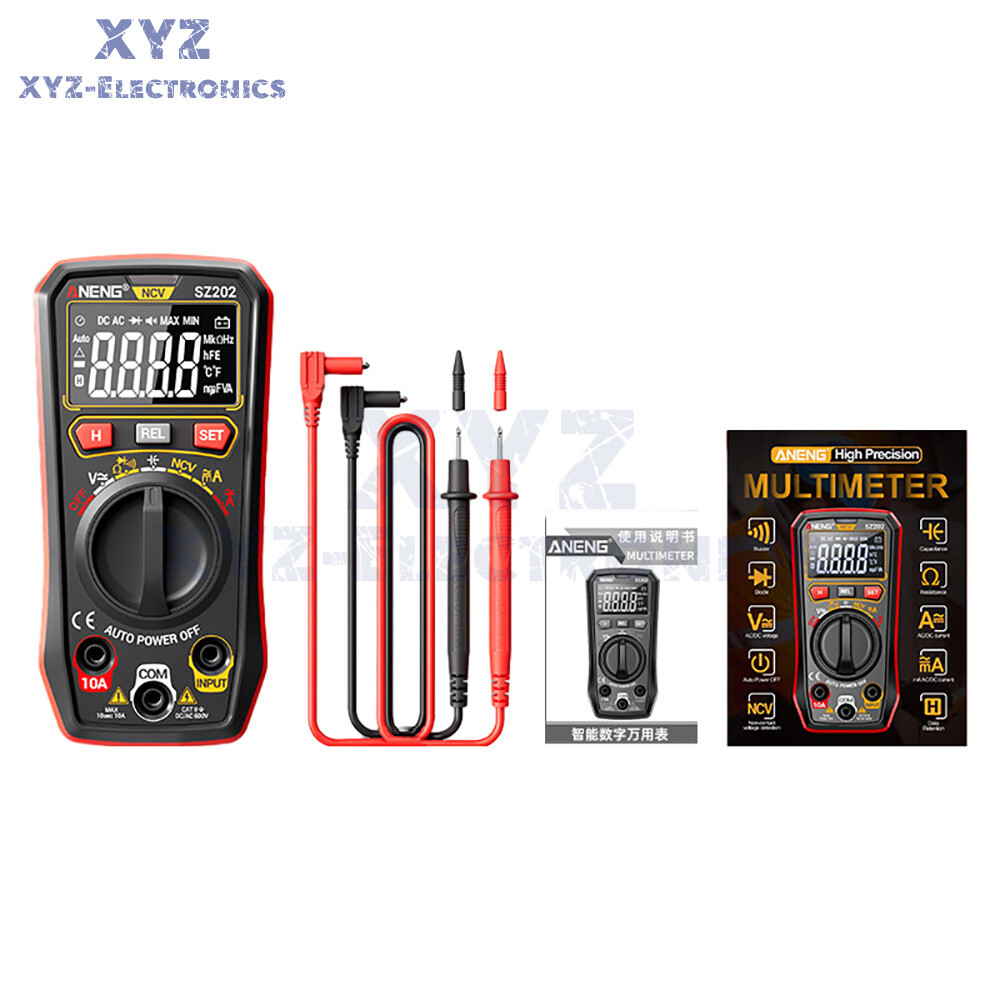 ANENG Digital Multimeter 4000 Count AC DC Voltmeter Ammeter Ohm Amp Test Meter