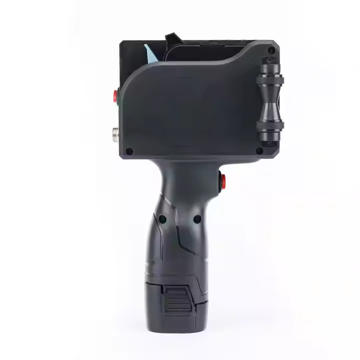 Handheld inkjet printer prints production date, logo text, barcode, QR code