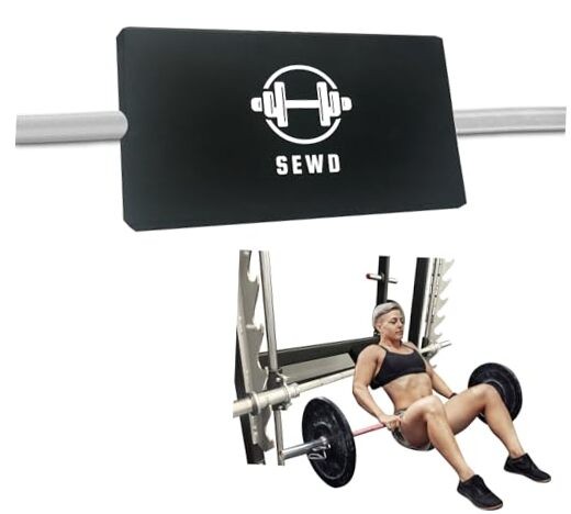 Turns Any Squat Rack into Hip Thrust Machine Hip Thrust Bench Back Pad Athletic