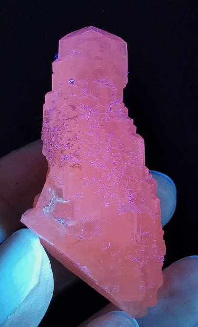 UV Fluorescent Stair Step Stacked Elestial Calcite