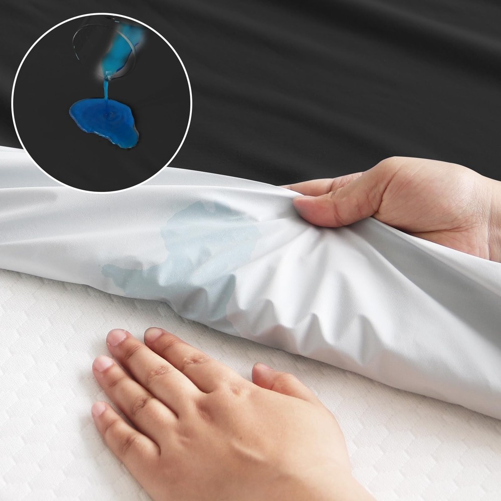 2 Pack Twin Mattress Protector Waterproof Cover, Machine Washable 14" Deep Po...
