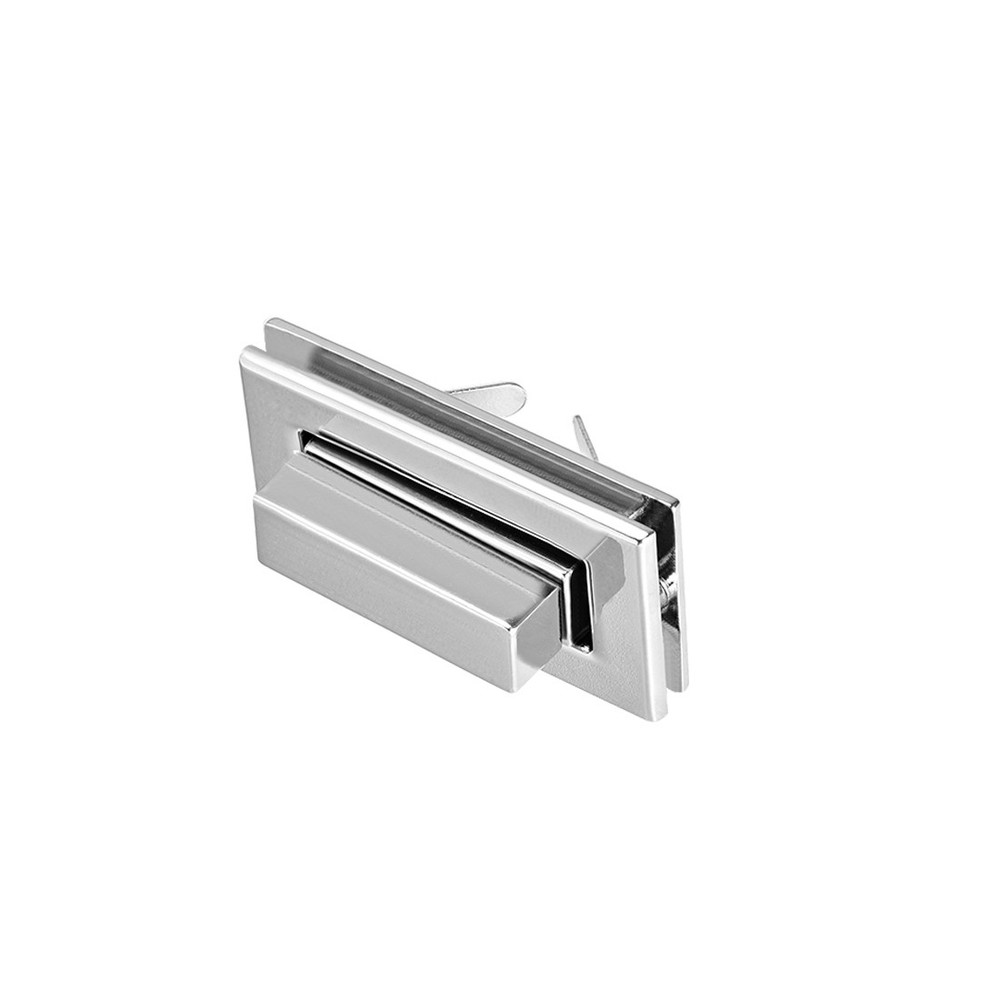 2 Sets Rectangular Purses Twist Lock 44mm x 22mm for DIY Bag Making - Silver