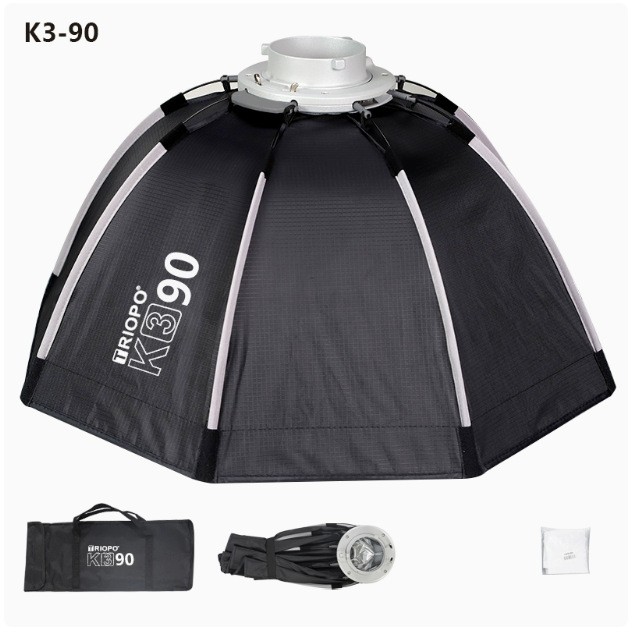 US TRIOPO K3-90 90cm Quick-Setup Bowens Mount Octagon Umbrella Softbox Diffuser