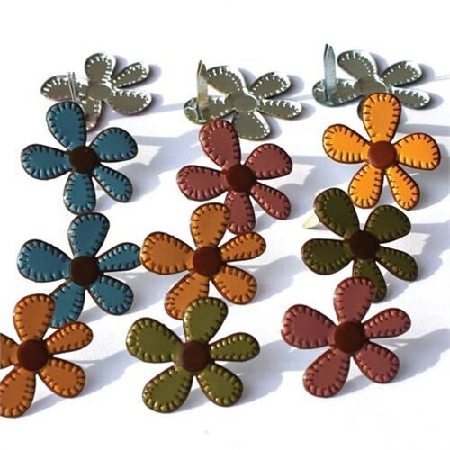Eyelet Outlet QBRD-79A Shape Brads 12/Pkg-Stitched Flowers - Fall